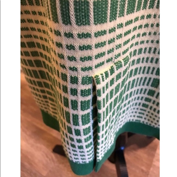 COS Mid Green Checked Jacquard Knit Skirt - Picture 5 of 6
